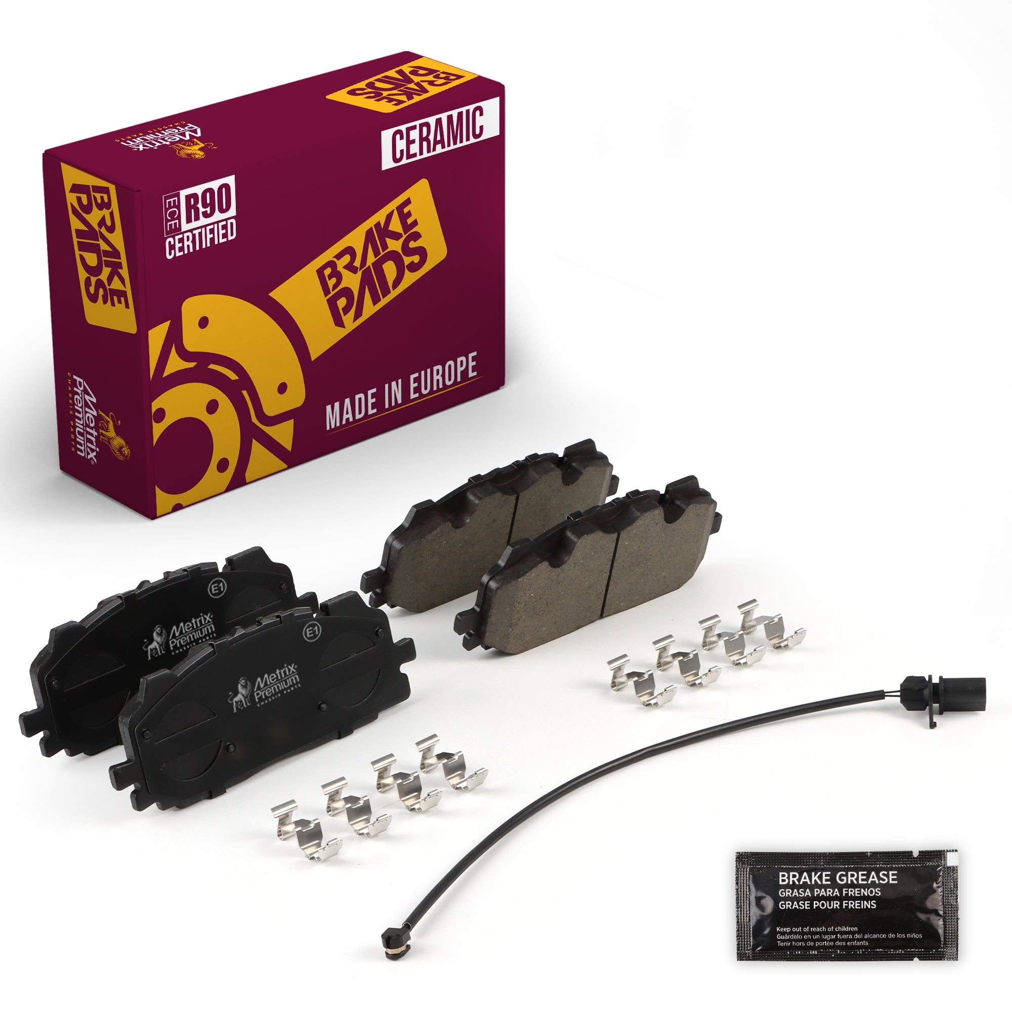 Metrix Premium Chassis Parts Front Disc Brake Pad Set 93680MC for AUDI