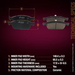 Metrix Premium Front & Rear Brake Pad Kit 95809MT aftermarket car parts