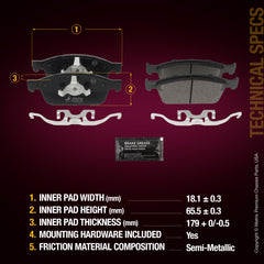 Metrix Premium Front Disc Brake Pad Set 93694MS aftermarket car parts