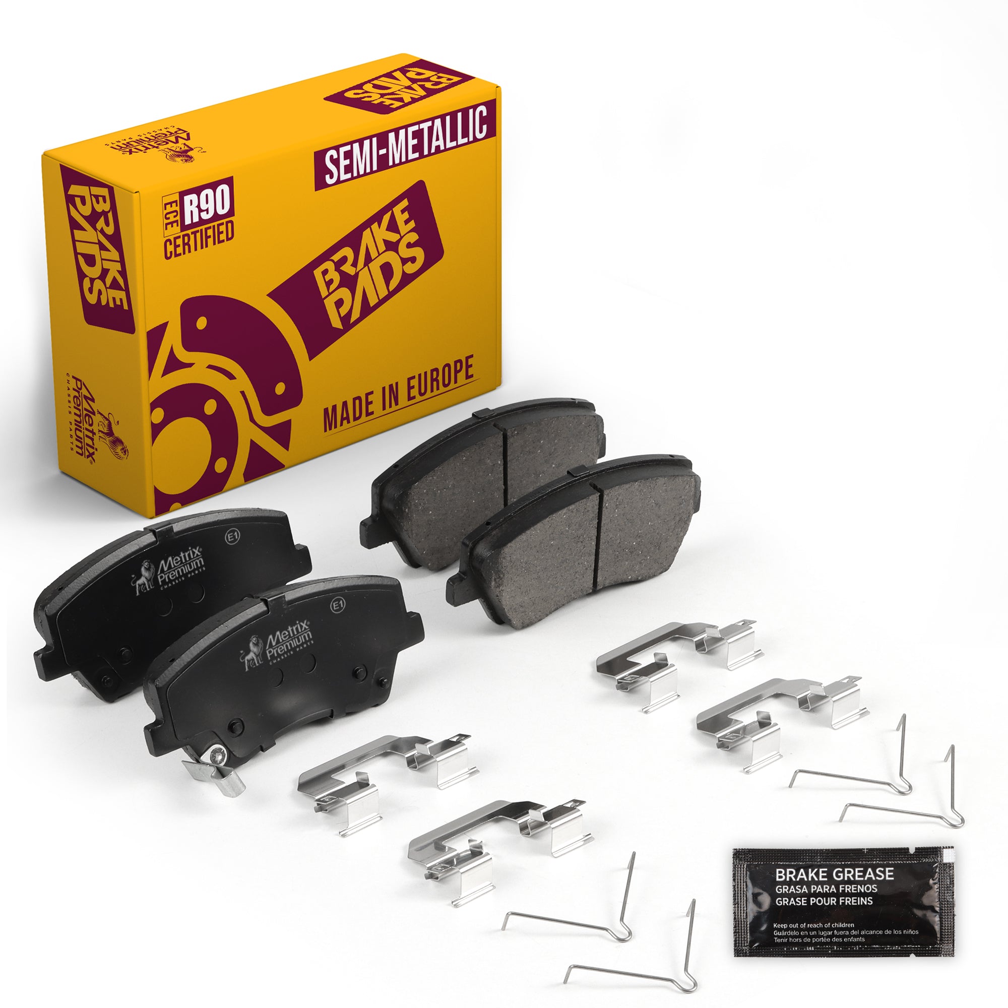 Metrix Premium Chassis Parts Front Disc Brake Pad Set 93703MS OEM fit auto parts