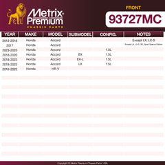 Metrix Premium Front Disc Brake Pad Set 93727MC OEM fit spare parts