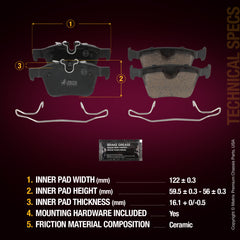 Metrix Premium Rear Disc Brake Pad Set 93731MC aftermarket car parts