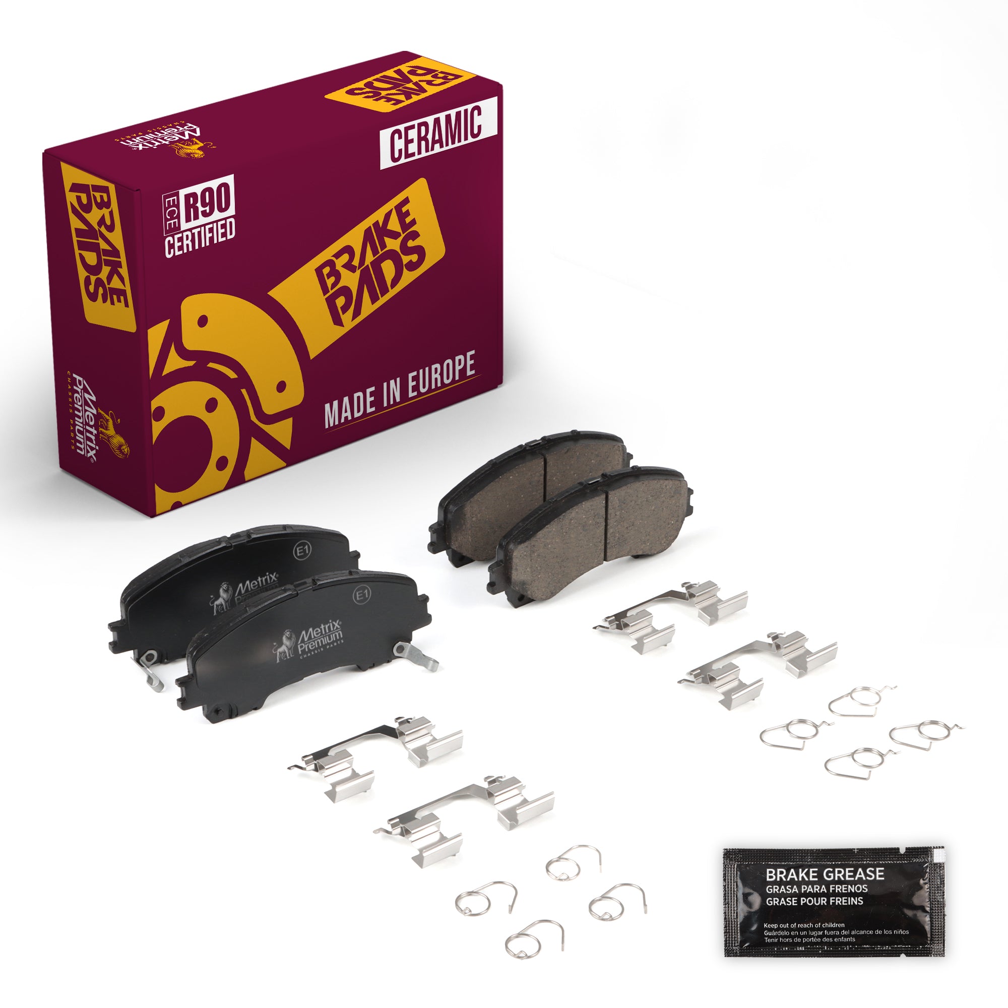 Metrix Premium Front Disc Brake Pad Set 93745MC OEM fit auto parts