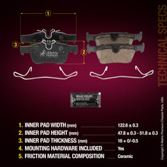 Metrix Premium Rear Disc Brake Pad Set 93761MC aftermarket car parts