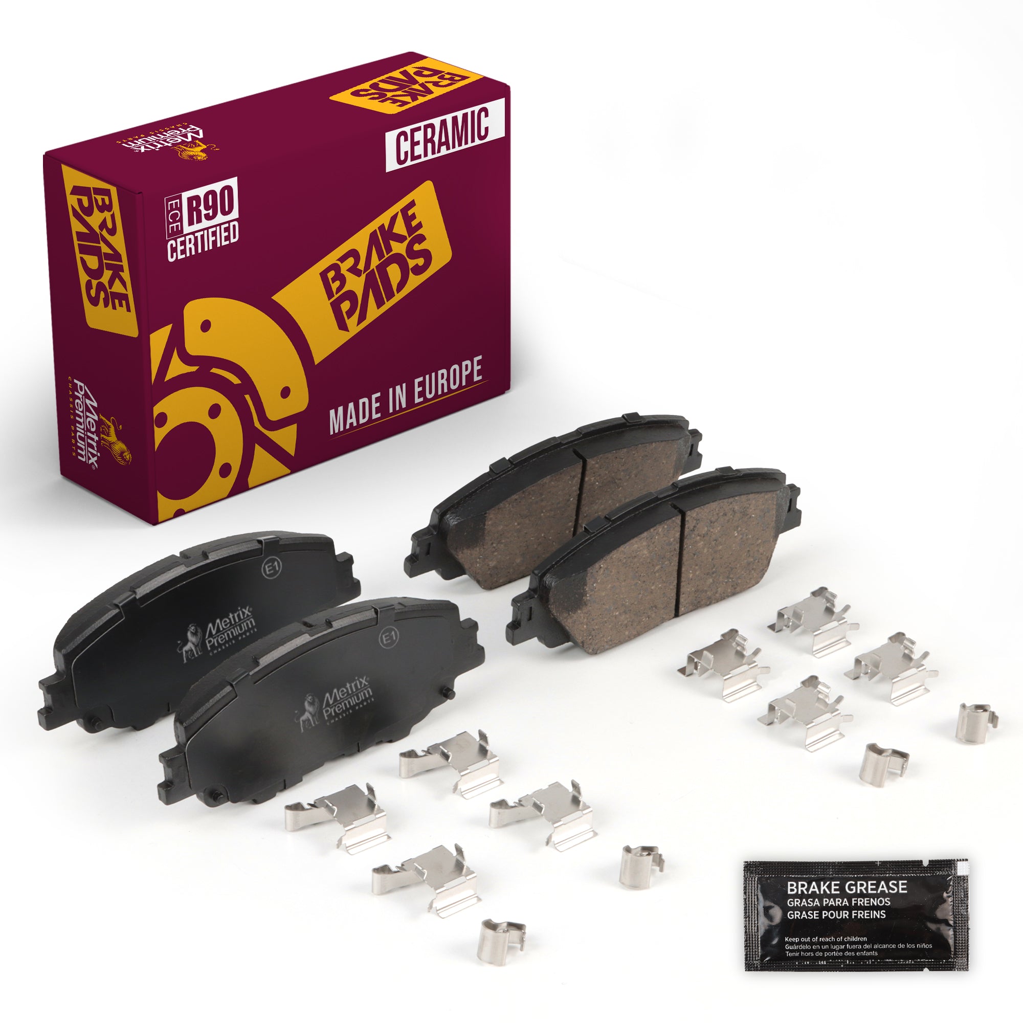 Metrix Premium Chassis Parts Front Disc Brake Pad Set 93769MC for TOYOTA