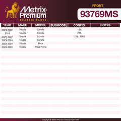 Metrix Premium Chassis Parts suspension steering brake parts