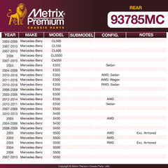 Metrix Premium Rear Disc Brake Pad Set 93785MC OEM fit spare parts