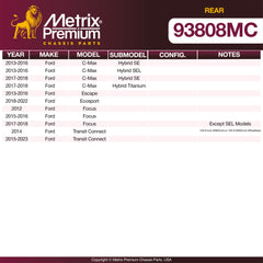 Metrix Premium Rear Disc Brake Pad Set 93808MC OEM fit spare parts
