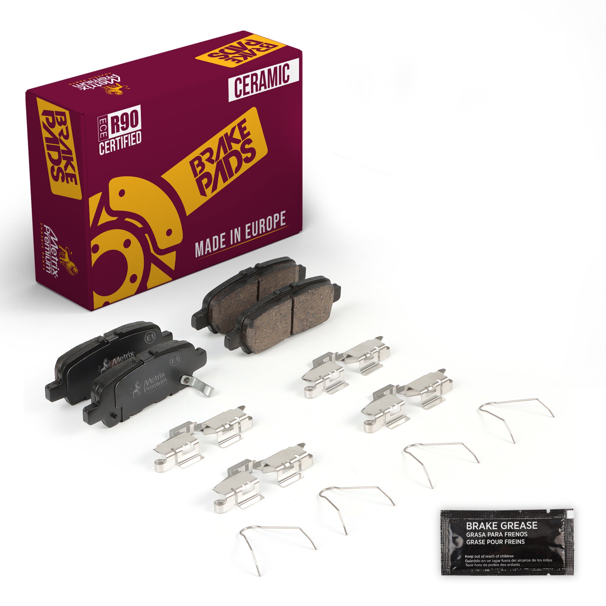 Metrix Premium Rear Disc Brake Pad Set 93809MC OEM fit auto parts