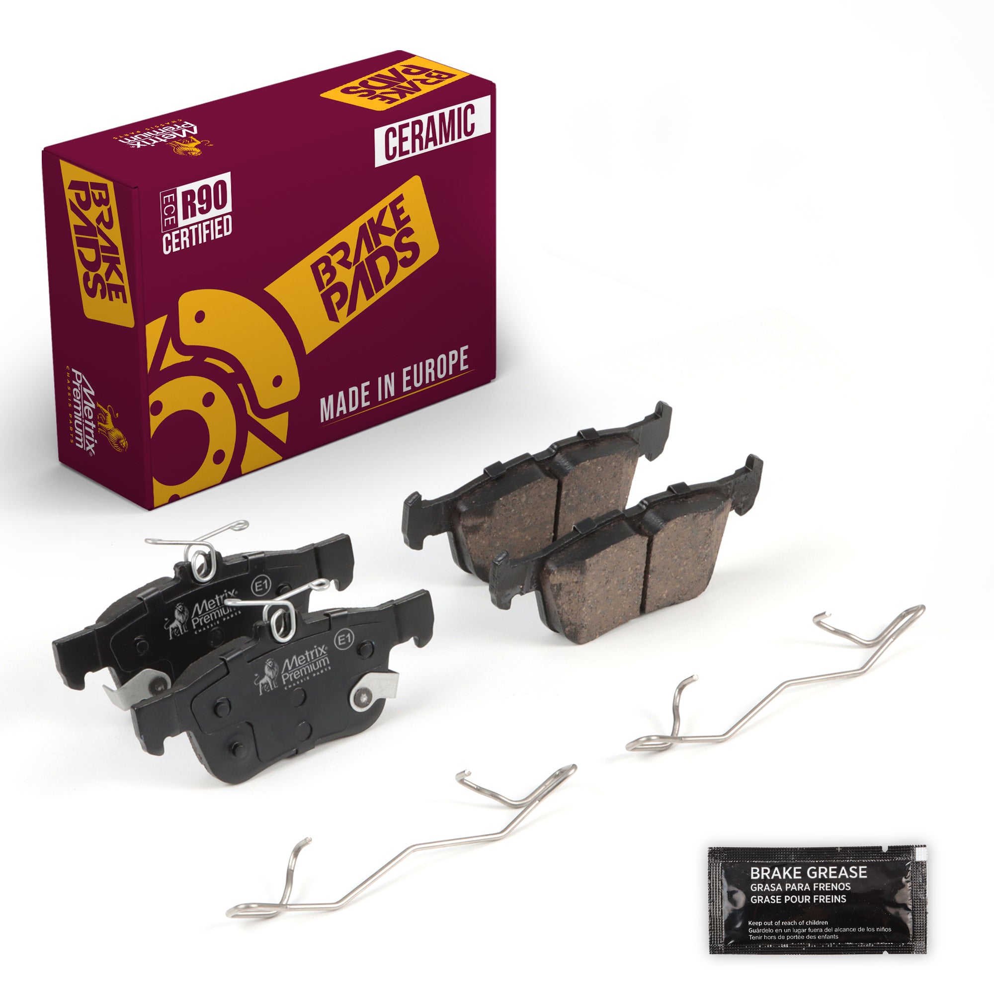 Metrix Premium Rear Disc Brake Pad Set 93842MC OEM fit auto parts