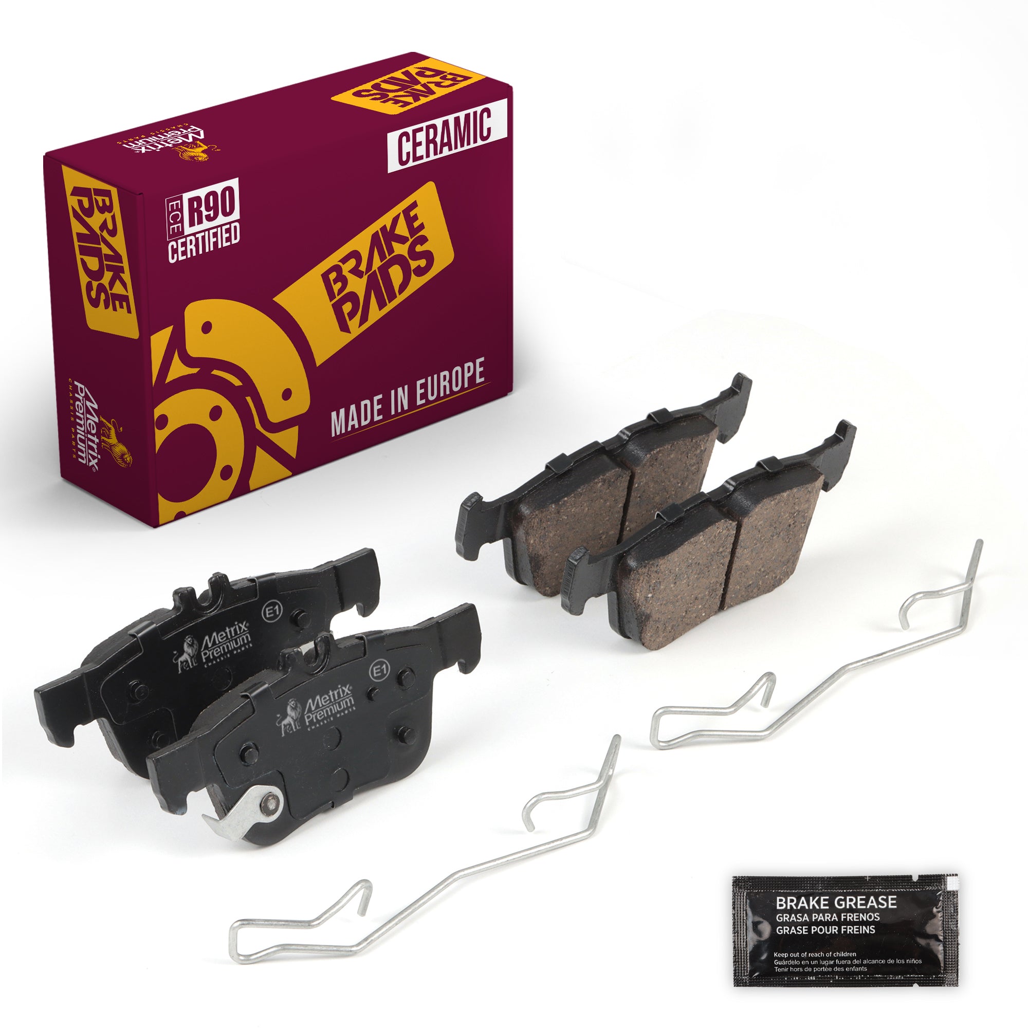 Metrix Premium Rear Disc Brake Pad Set 93843MC OEM fit auto parts
