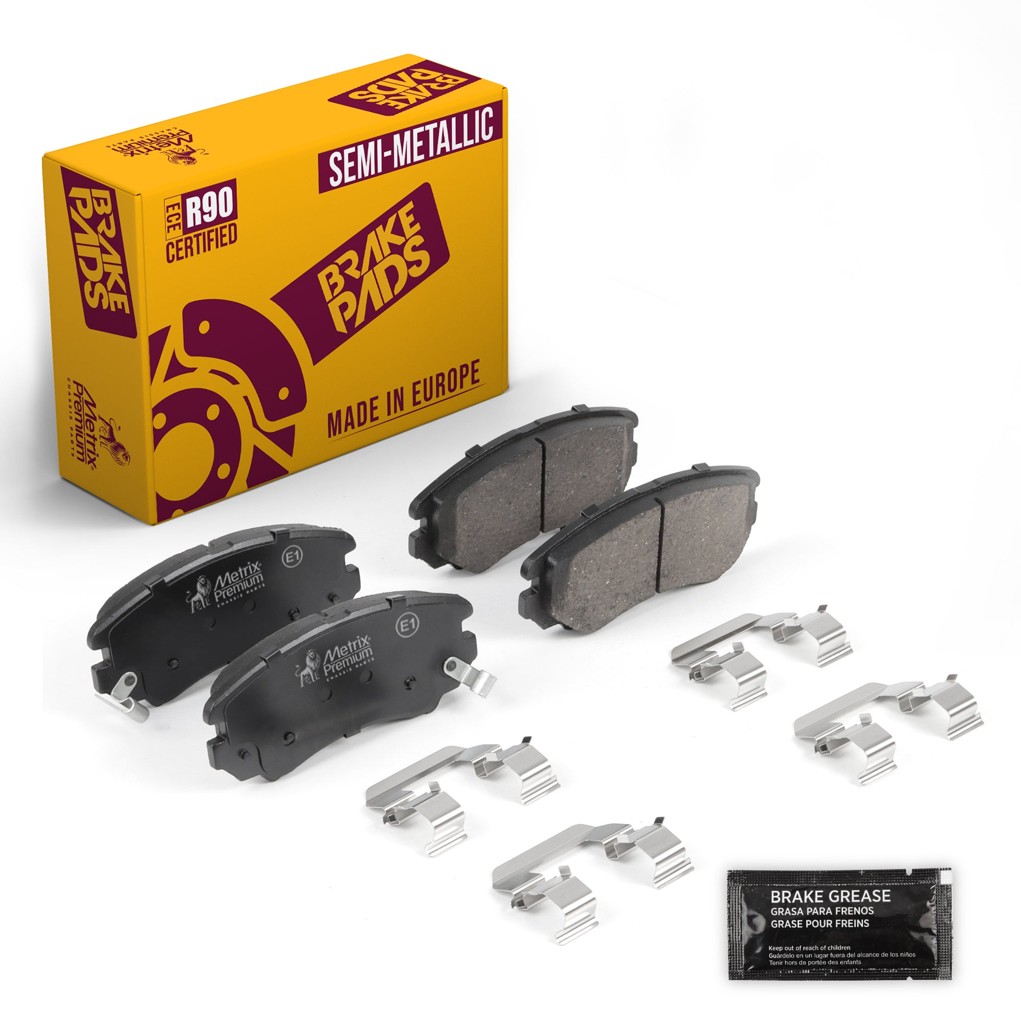 Metrix Premium Chassis Parts Front Disc Brake Pad Set 93890MS OEM fit auto parts