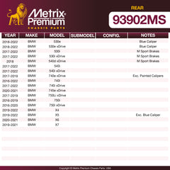 Metrix Premium Rear Disc Brake Pad Set 93902MS OEM fit spare parts