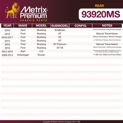Metrix Premium Rear Disc Brake Pad Set 93920MS OEM fit spare parts