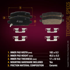 Metrix Premium Rear Disc Brake Pad Set 93943MC aftermarket car parts