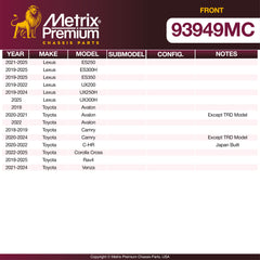 Metrix Premium Front Disc Brake Pad Set 93949MC OEM fit spare parts