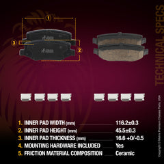Metrix Premium brake rotors meet or exceed OEM standards for smooth, vibration-free braking.