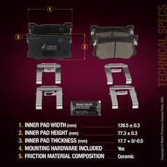 Metrix Premium Front Disc Brake Pad Set 93974MC aftermarket car parts