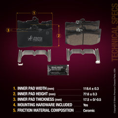 Metrix Premium Front Disc Brake Pad Set 93976MC aftermarket car parts