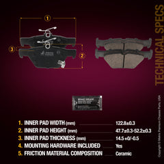 Metrix Premium Rear Disc Brake Pad Set 93989MC aftermarket car parts
