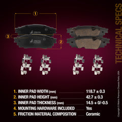 Metrix Premium Front & Rear Brake Pad Kit 95785MT suspension steering brake parts