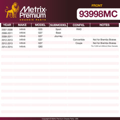 Metrix Premium Chassis Parts suspension steering brake parts