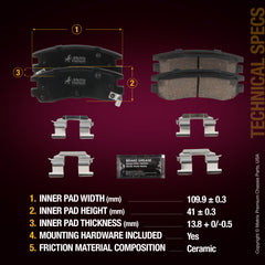 Metrix Premium Rear Disc Brake Pad Set 94012MC aftermarket car parts