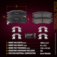 Metrix Premium Rear Disc Brake Pad Set 94012MS aftermarket car parts