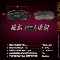 Metrix Premium Chassis Parts Front Brake Kit 91598MT aftermarket car parts