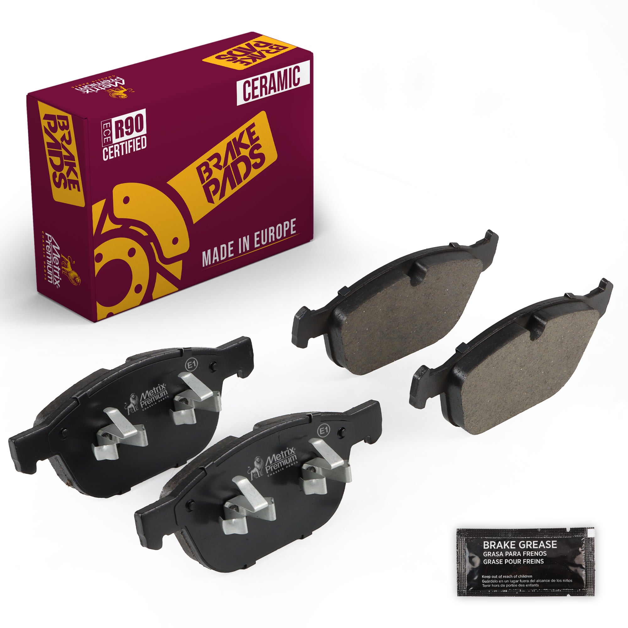 Metrix Premium Chassis Parts Front Disc Brake Pad Set 94038MC OEM fit auto parts