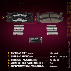 Metrix Premium Front Disc Brake Pad Set 94045MC aftermarket car parts