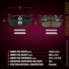 Metrix Premium Rear Disc Brake Pad Set 94050MC aftermarket car parts