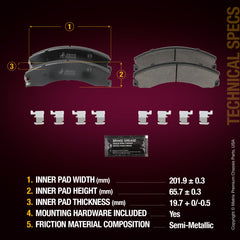 Metrix Premium Front&Rear Disc Brake Pad Set 94053MS aftermarket car parts