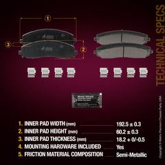 Metrix Premium Rear Disc Brake Pad Set 94056MS aftermarket car parts