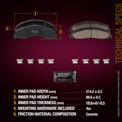 Metrix Premium Front Disc Brake Pad Set 94061MC aftermarket car parts