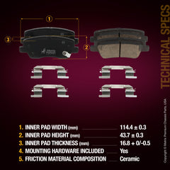 Metrix Premium Front & Rear Brake Pad Kit 95828MT suspension steering brake parts