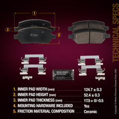 Metrix Premium Front Disc Brake Pad Set 94064MC aftermarket car parts