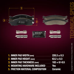 Metrix Premium Front Disc Brake Pad Set 94068MC aftermarket car parts