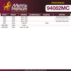 Metrix Premium Front&Rear Disc Brake Pad Set 94082MC aftermarket car parts