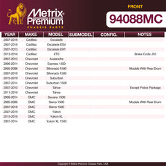 Metrix Premium Front Disc Brake Pad Set 94088MC OEM fit spare parts