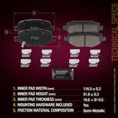 Metrix Premium Rear Disc Brake Pad Set 94090MS aftermarket car parts