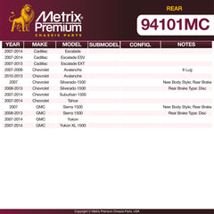 Metrix Premium Rear Disc Brake Pad Set 94101MC OEM fit spare parts