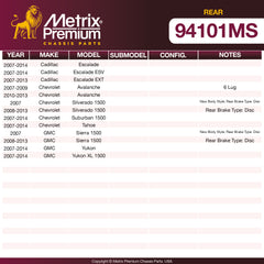 Metrix Premium Rear Disc Brake Pad Set 94101MS OEM fit spare parts