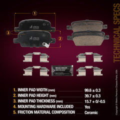 Metrix Premium Front Disc Brake Pad Set 94105MC aftermarket car parts