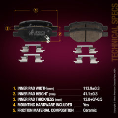Metrix Premium Front & Rear Brake Pad Kit 95818MT suspension steering brake parts