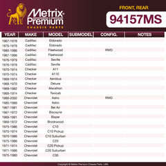 Metrix Premium Front Disc Brake Pad Set 94157MS aftermarket car parts