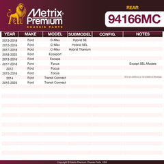 Metrix Premium Rear Disc Brake Pad Set 94166MC OEM fit spare parts