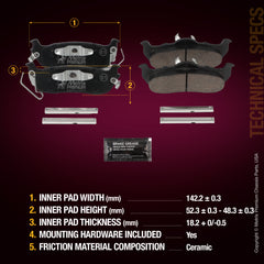 Metrix Premium Rear Disc Brake Pad Set 94176MC aftermarket car parts