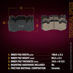 Metrix Premium Front Disc Brake Pad Set 94272MC aftermarket car parts