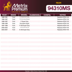 Metrix Premium Front Disc Brake Pad Set 94310MS OEM fit spare parts